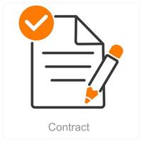 Contract and legal icon concept vector