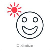 optimismo y esperanzado icono concepto vector