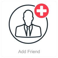 Add Friend and follow icon concept vector