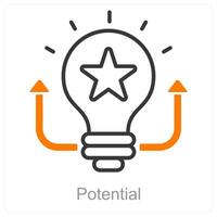 Potential and growth icon concept vector
