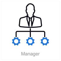 Manager and decision icon concept vector