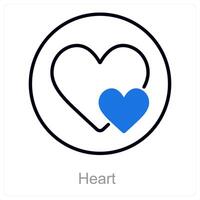 Heart and love icon concept vector