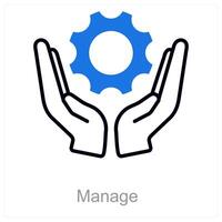 Manage and leadership icon concept vector