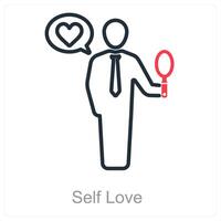 Self Love and comfort icon concept vector