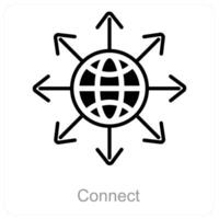Connect and link icon concept vector