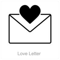 Love Letter and romance icon concept vector