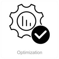 Optimization and balance icon concept vector