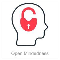 Open Mindedness and explore icon concept vector