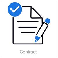 Contract and legal icon concept vector