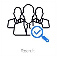 recluta y contratación icono concepto vector
