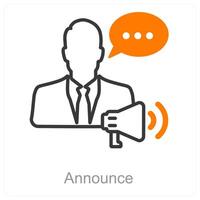 Announce and speech icon concept vector