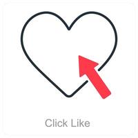 Click Like and approval icon concept vector