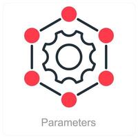 Parameters and settings icon concept vector