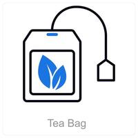 Tea Bag and bag icon concept vector