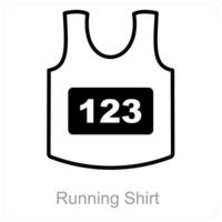 Running Shirt and fitness icon concept vector