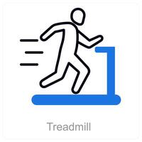 Treadmill and running icon concept vector