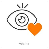 Adore and love icon concept vector