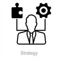 estrategia y planificación icono concepto vector