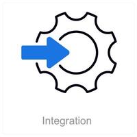 integración y unidad icono concepto vector