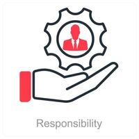 Responsibility and actionable icon concept vector