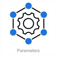 Parameters and settings icon concept vector