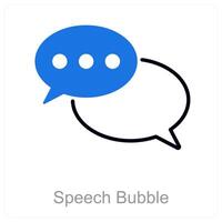 Speech Bubble and chat icon concept vector