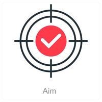 Aim and goal icon concept vector