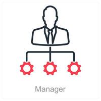 Manager and decision icon concept vector