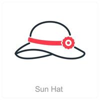 Sun Hat and summer icon concept vector