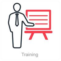 Training and learning icon concept vector