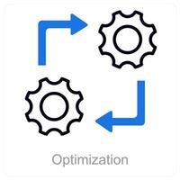 Optimization and balance icon concept vector
