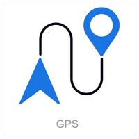 GPS y navegación icono concepto vector