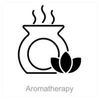 Aromatherapy and natural icon concept vector