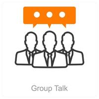 Group Talk and debate icon concept vector