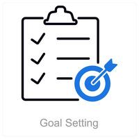 Goal Setting and target icon concept vector