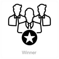 Winner and determination icon concept vector