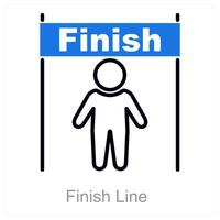 Finish Line and complete icon concept vector