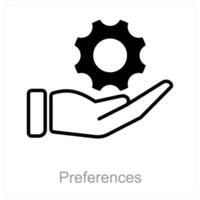 Preferences and options icon concept vector