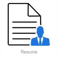 Resume and profile icon concept vector