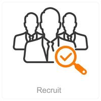 Recruit and hiring icon concept vector