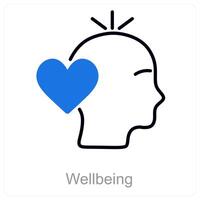 Wellbeing and mindfulness icon concept vector