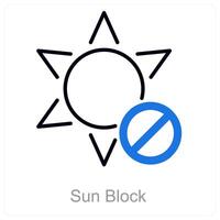 Sun Block and summer icon concept vector