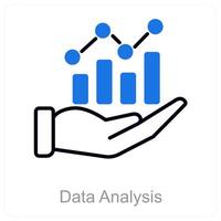 datos análisis y bar grafico icono concepto vector