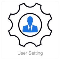 User Setting and settings icon concept vector