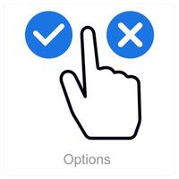 Options and settings icon concept vector