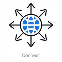 Connect and link icon concept vector