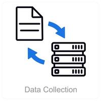 Data Collection and collect icon concept vector