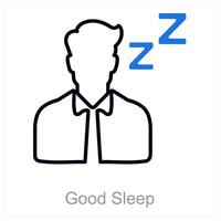 Good Sleep and relaxation icon concept vector