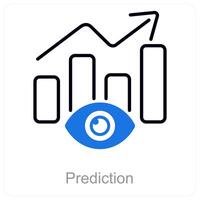 Prediction and trend icon concept vector