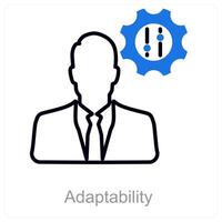 Adaptability and adjust icon concept vector